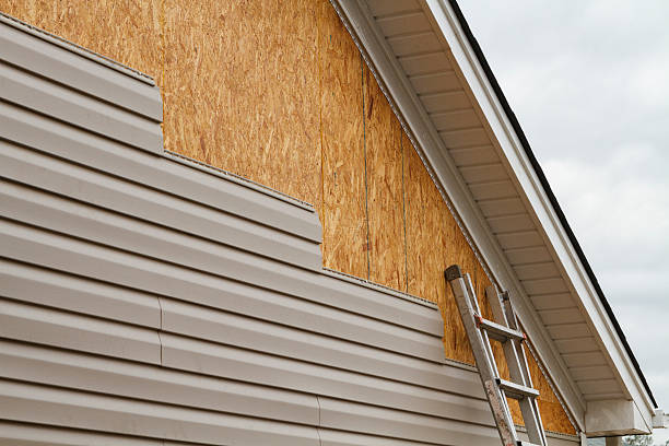Professional Vinyl Siding technician working in Kingston, IL